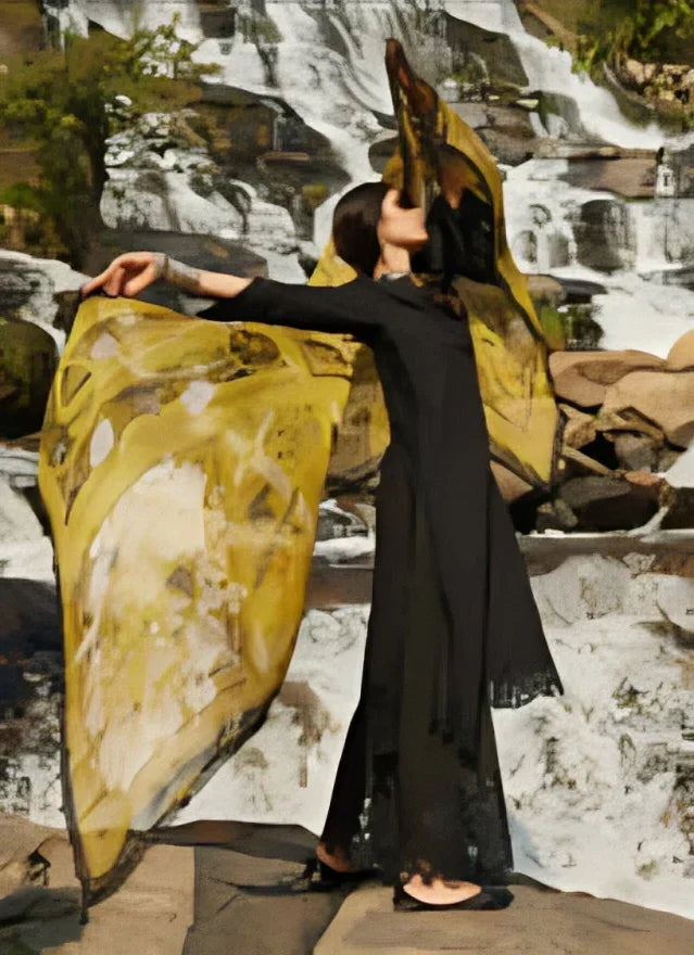 Raaz Black Embroidered Dress  – 3PC Lace Set