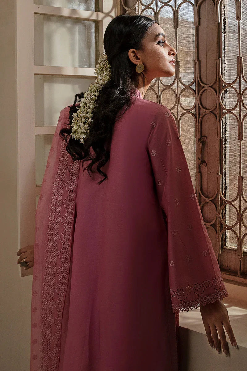 Raaz Coral Bouquet Lawn Suit – 3PC Chikankari Pink Set