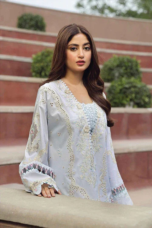 Raaz Festive Embroidered Lawn Suit – Chikankari 3PC | Eid 2025