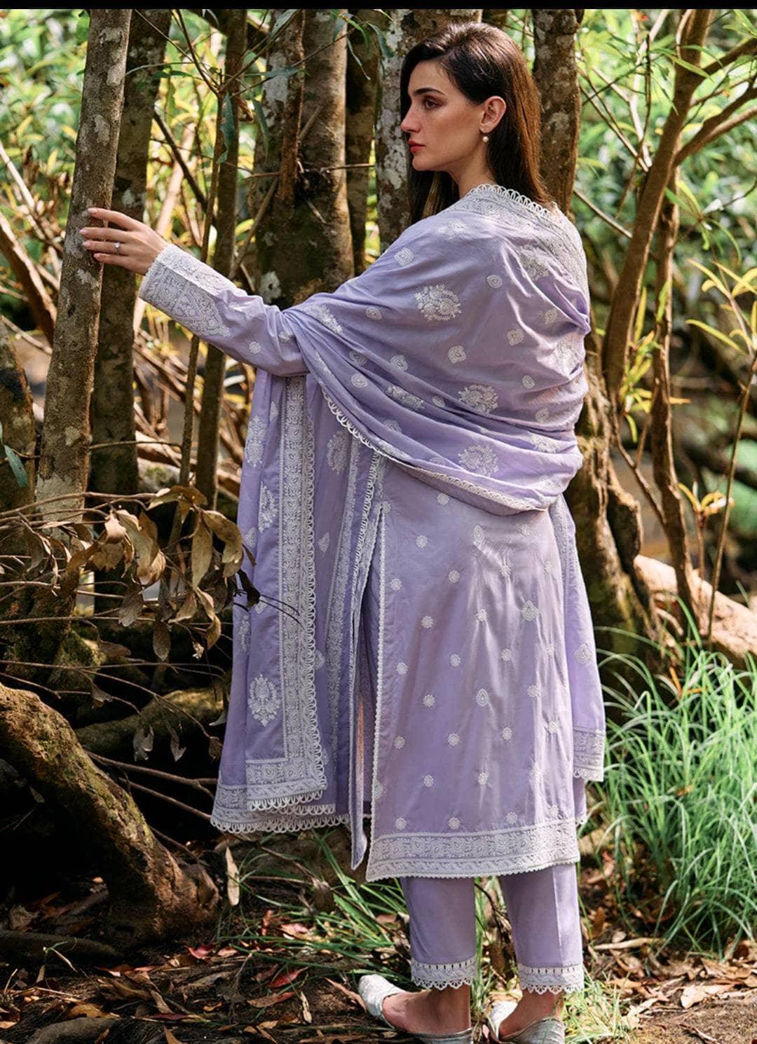 Raaz Shanira Lawn Suit – 3PC Lavender Embroidered Set