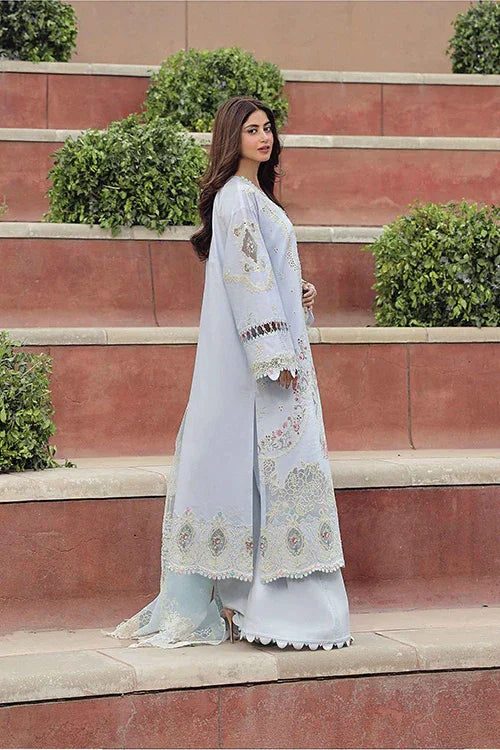 Raaz Festive Embroidered Lawn Suit – Chikankari 3PC | Eid 2025