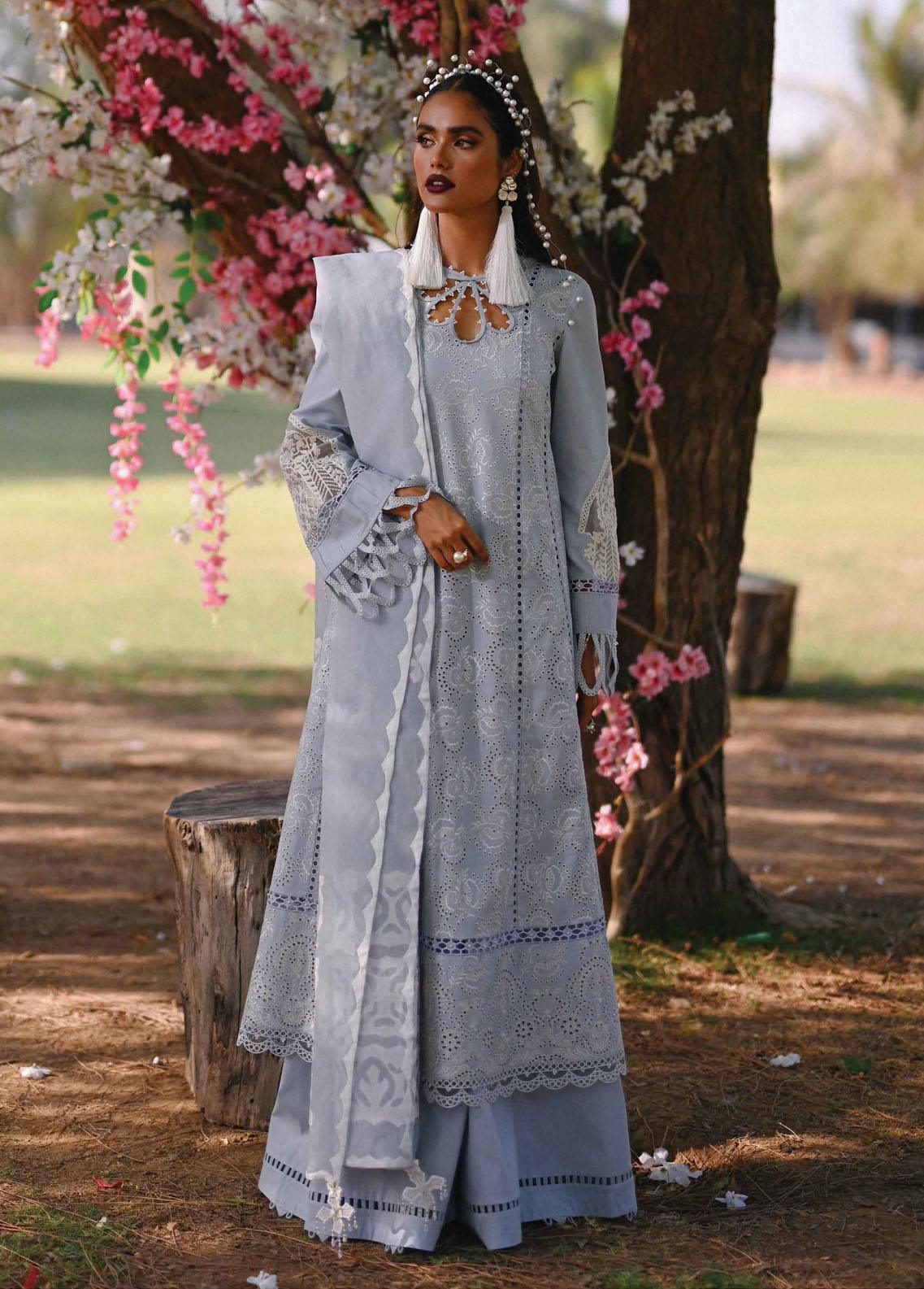 Raaz Grey Chikankari Lawn Suit