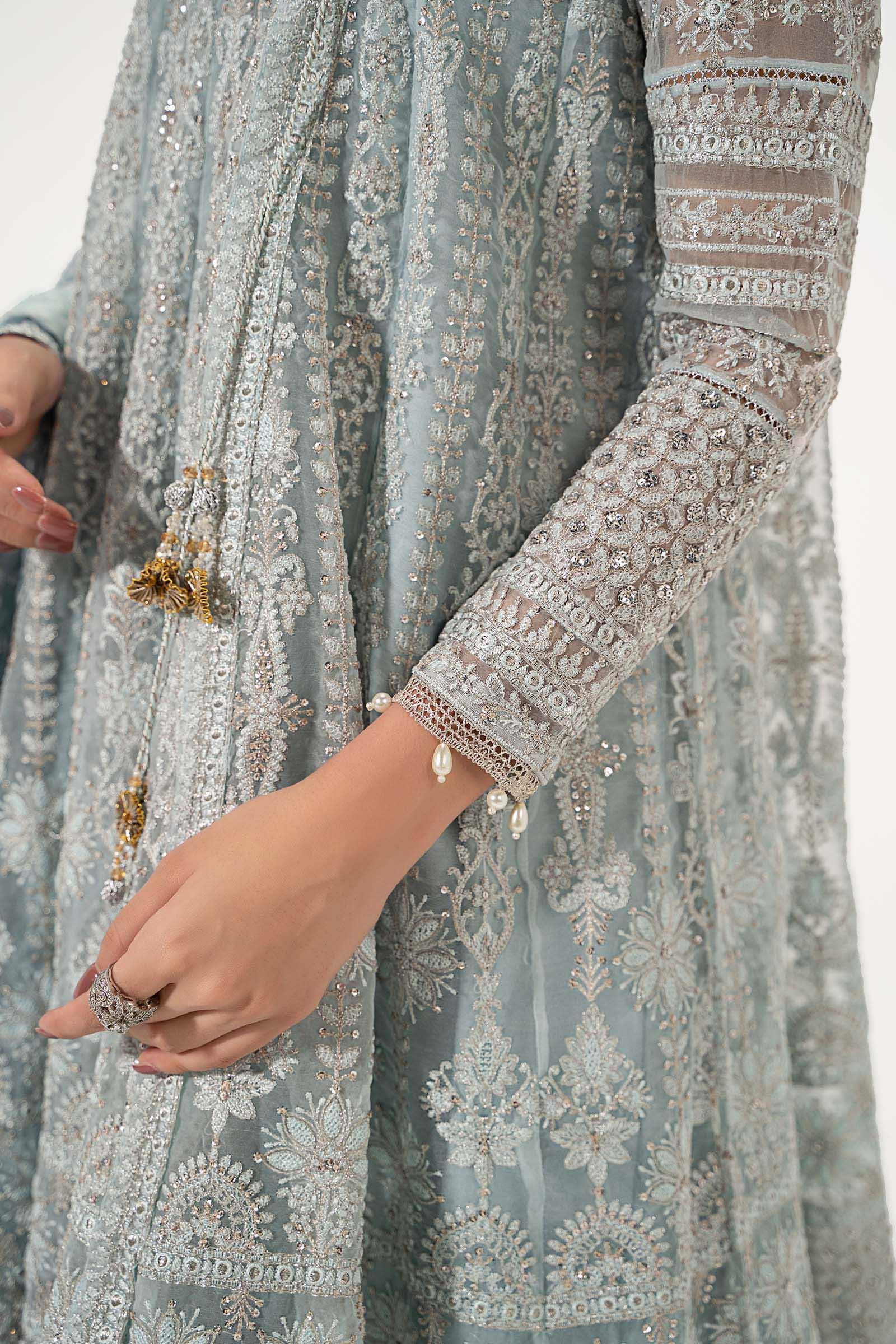 Raaz Ice Blue Formal 3PC Suit – Embroidered Angrakha Set