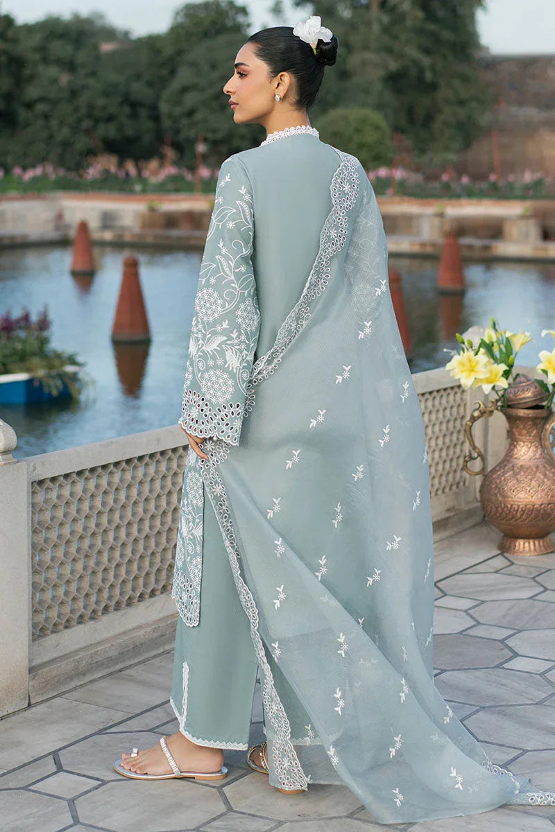 Raaz Ocean Spruce Lawn Suit – 3PC Chikankari Green Set