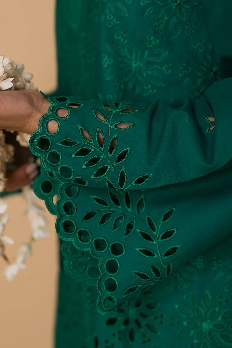 Raaz Pine Forest Lawn Suit – 3PC Chikankari Green Set