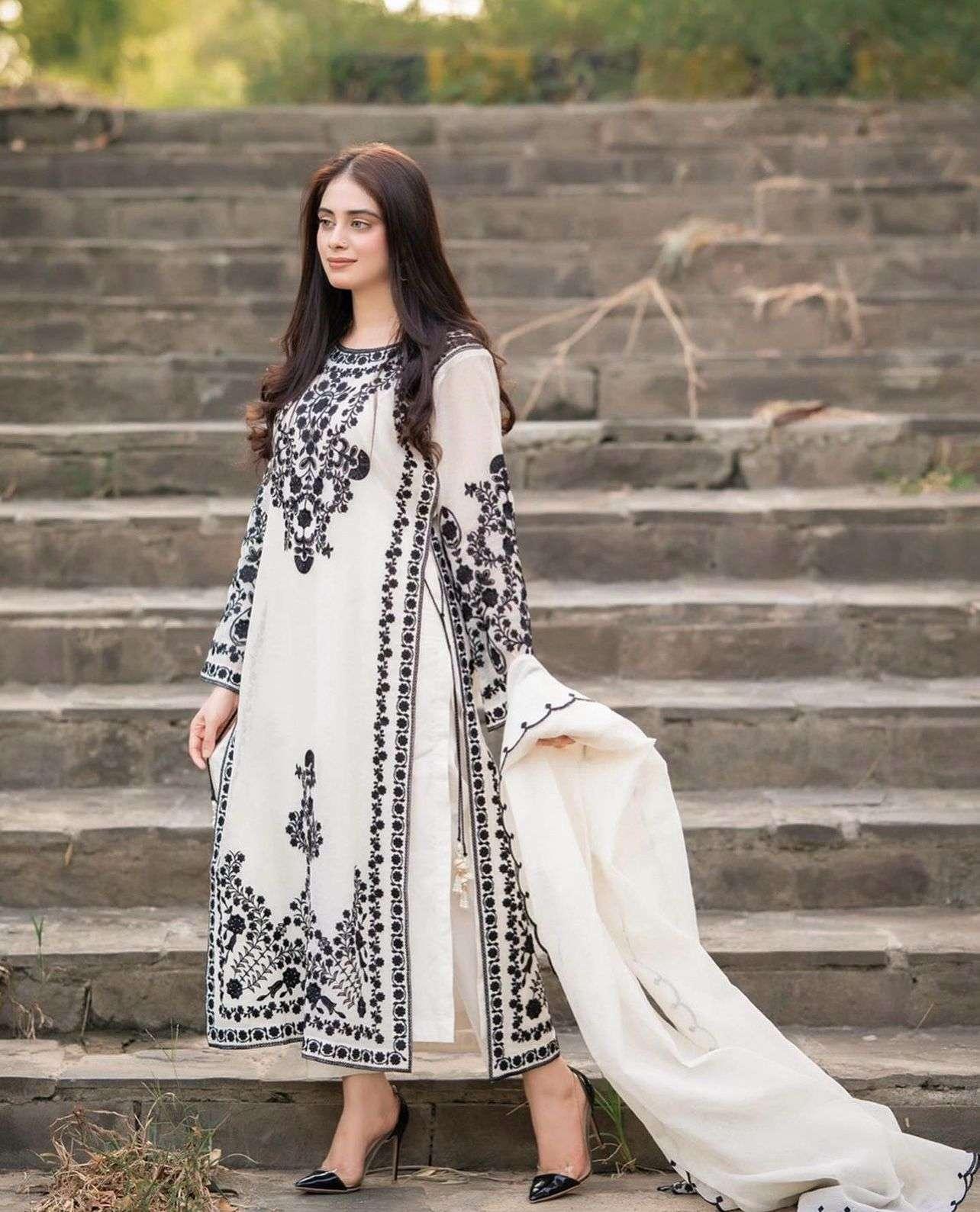 Omal Luxury Embroidered Suit – 3PC Unstitched