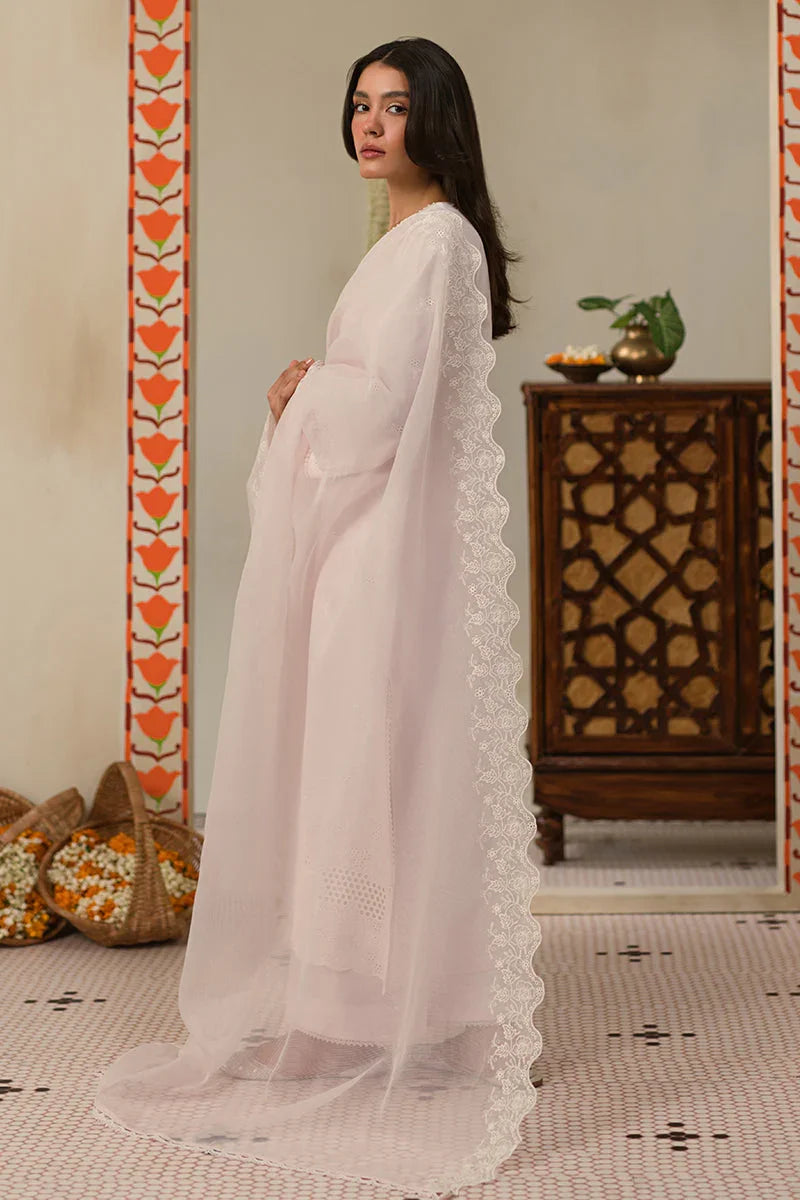 Raaz Pale Lilac Lawn Suit – 3PC Chikankari Cross Stitch Look