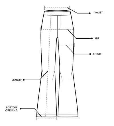 Solid Cambric Boot-cut Pants